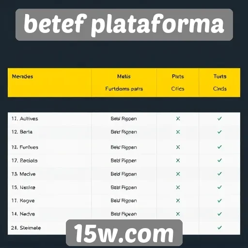 Comparativo entre betef plataforma e concorrentes
